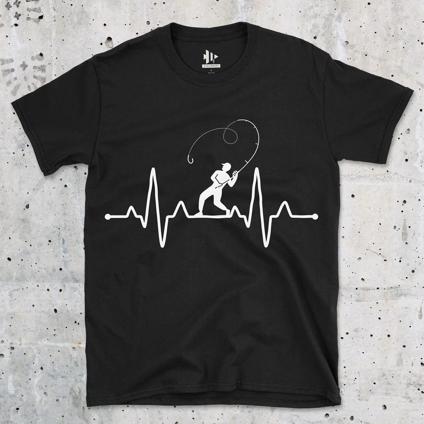 Black, Fisherman's Heart Line Tee – fish-room