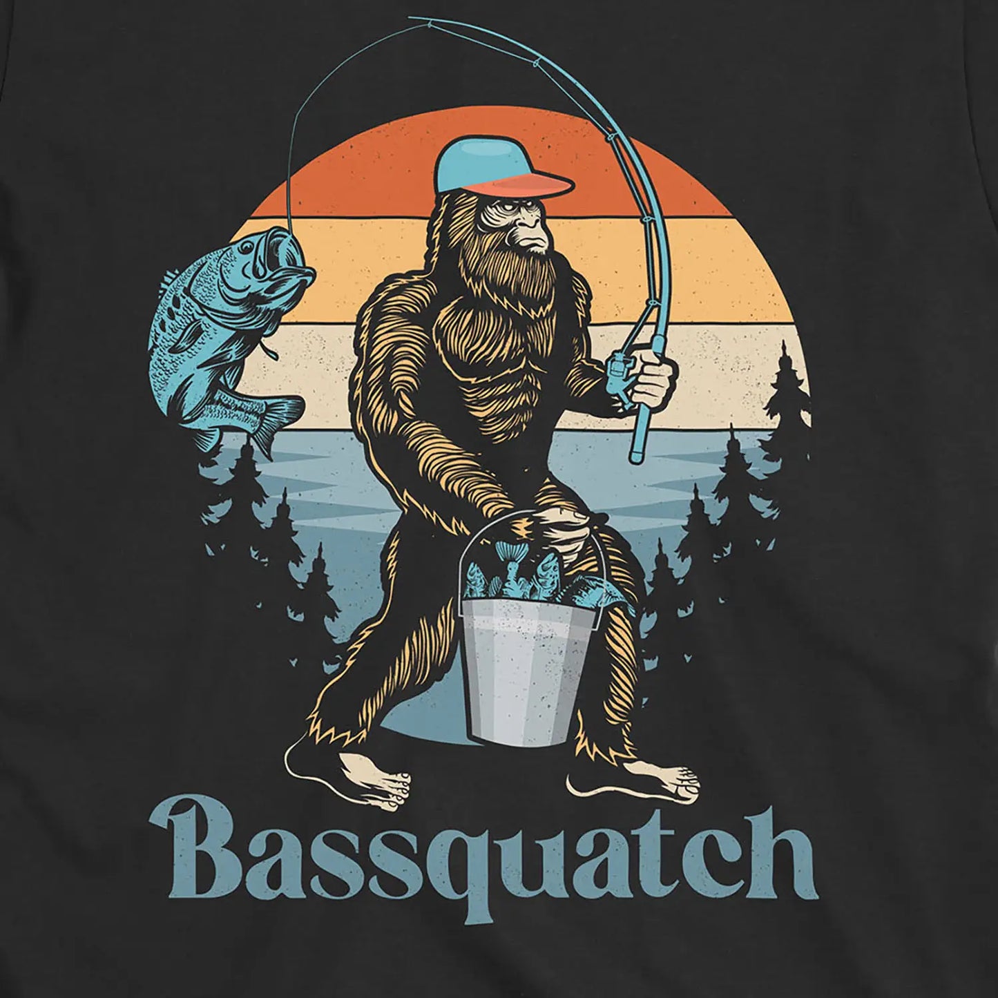 Black, Bassquatch Tee – fish-room