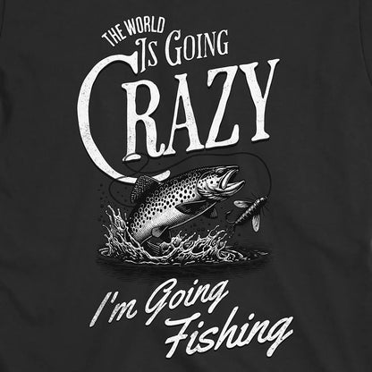 Black, The World Is Going Crazy Tee – fish-room