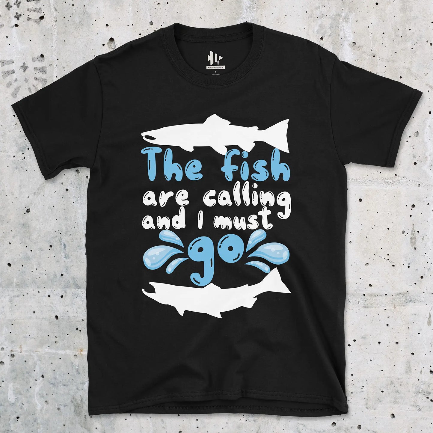 Black, The Fish are Calling Tee – fish-room