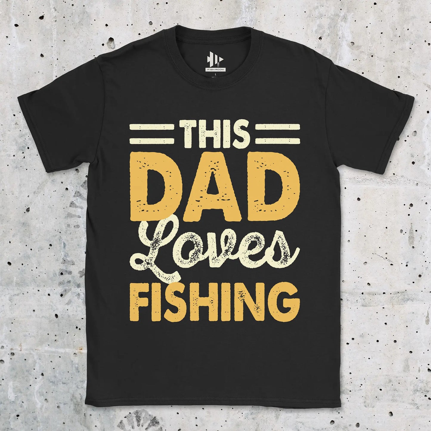 Black, This Dad Loves Fishing Tee – fish-room