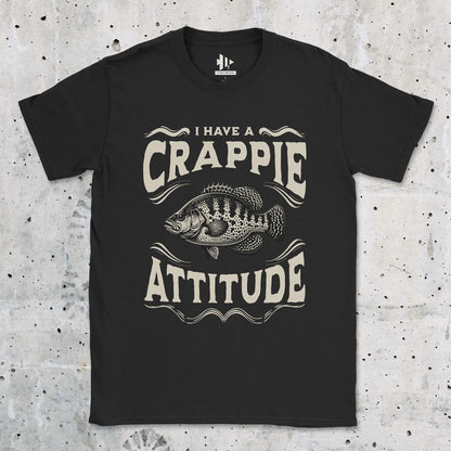 Black, I have a Crappie Attitude Tee – fish-room