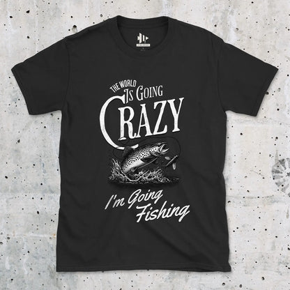 Black, The World Is Going Crazy Tee – fish-room