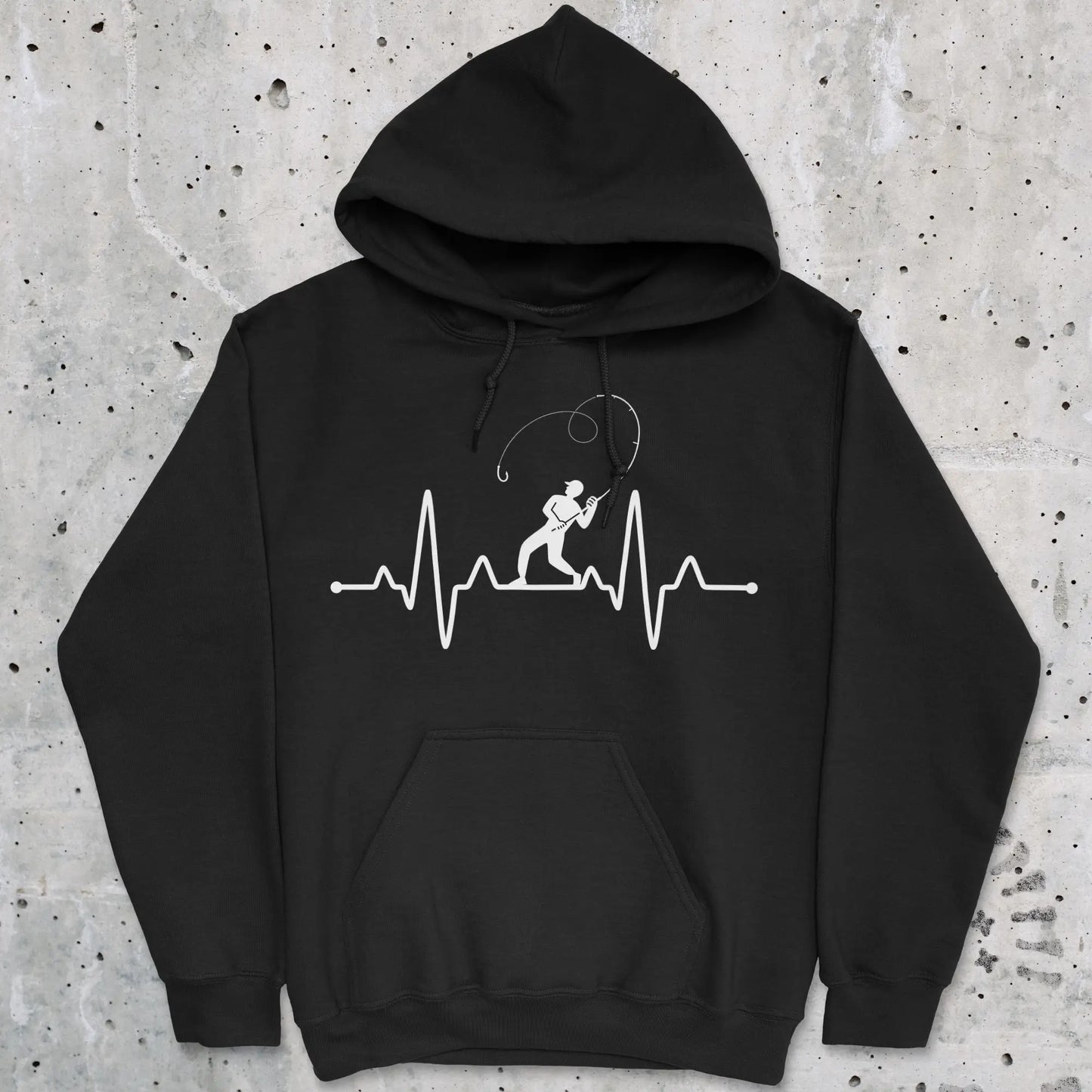 Black, Fisherman's Heart Line Hoodie – fish-room