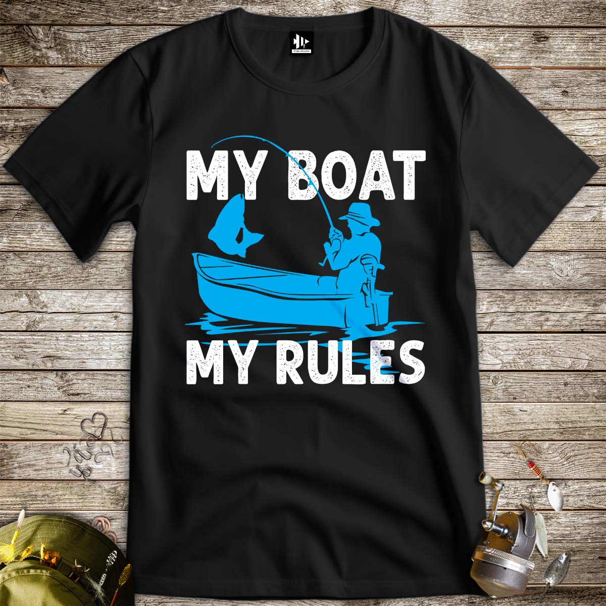 My Boat My Rules Tee-funny fishing t shirt-FISH-ROOM LLC