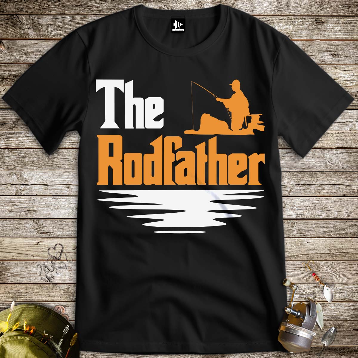 The Rodfather Tee-funny fishing t shirt-FISH-ROOM LLC