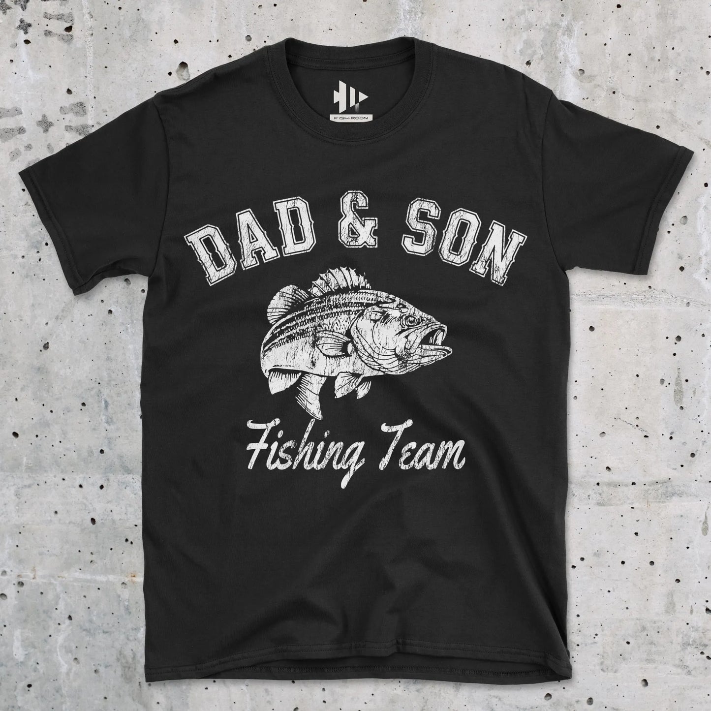 Black, Dad and Son Fishing Team Tee – fish-room