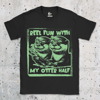 Black, Reel Fun with My Otter Half Tee – fish-room