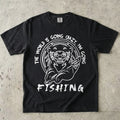 Black, The World is Going Crazy, I'm Going Fishing T-Shirt – fish-room