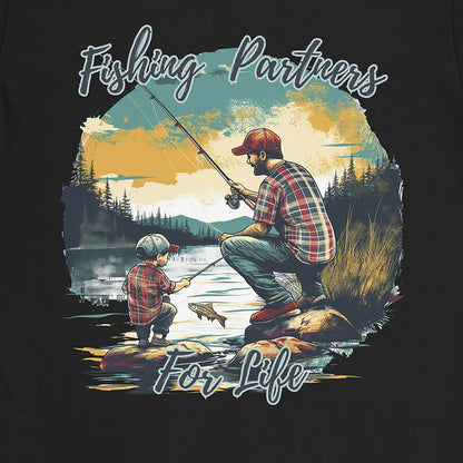 Black, Fishing Partners for Life Tee – fish-room