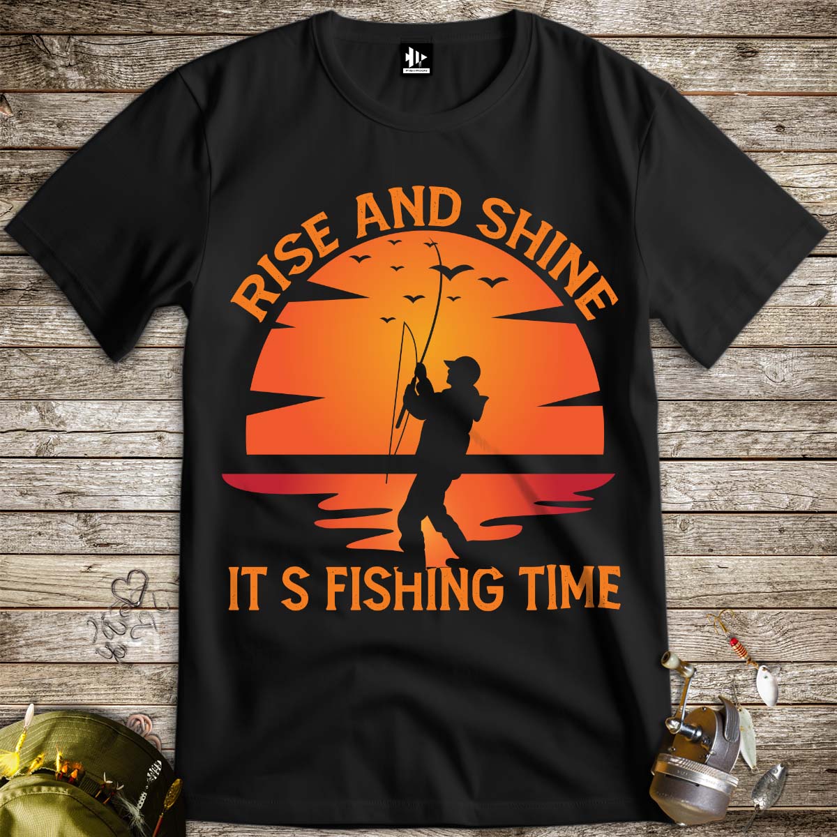 Rise and Shine Tee-funny fishing t shirt-FISH-ROOM LLC