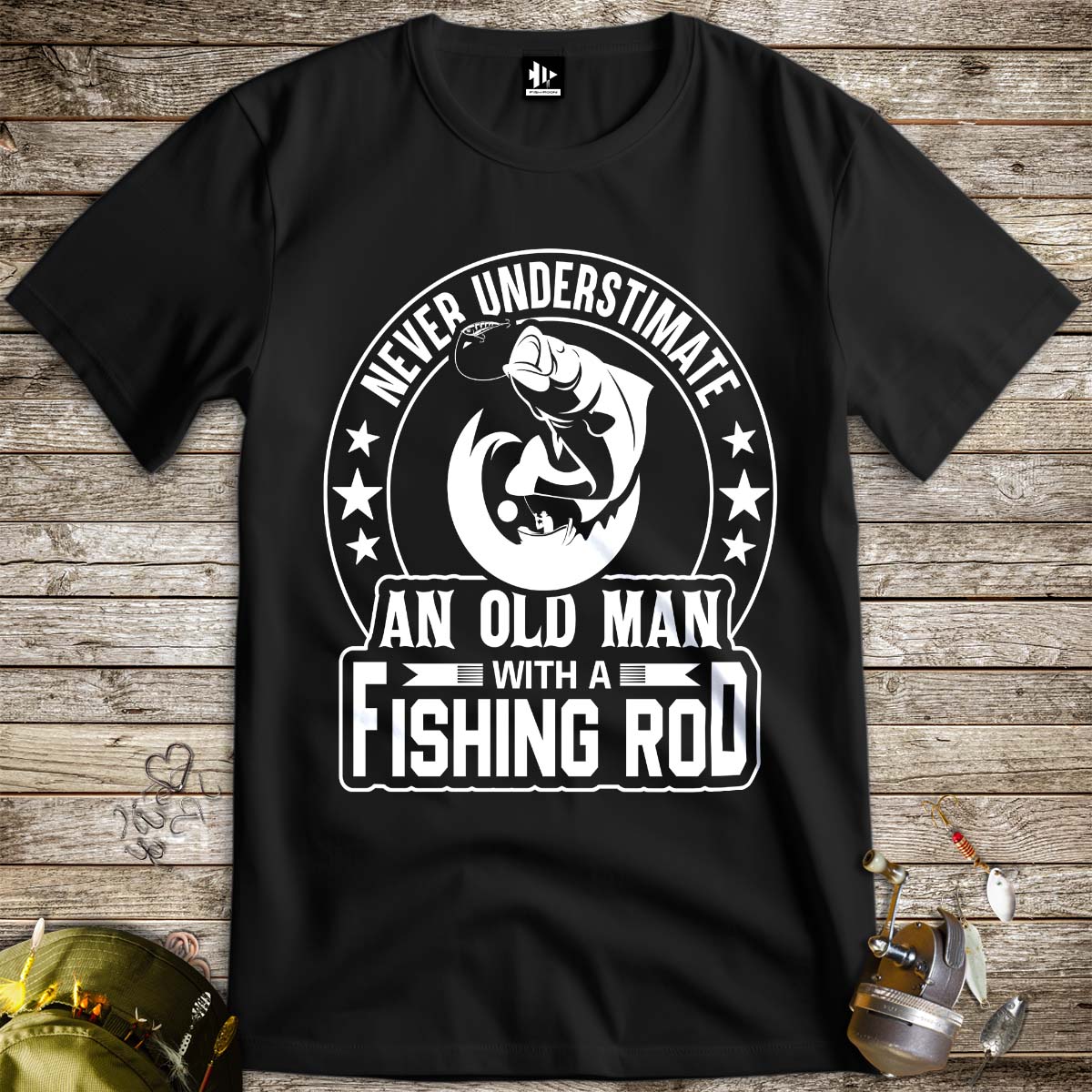 Old Man Tee-funny fishing t shirt-FISH-ROOM LLC