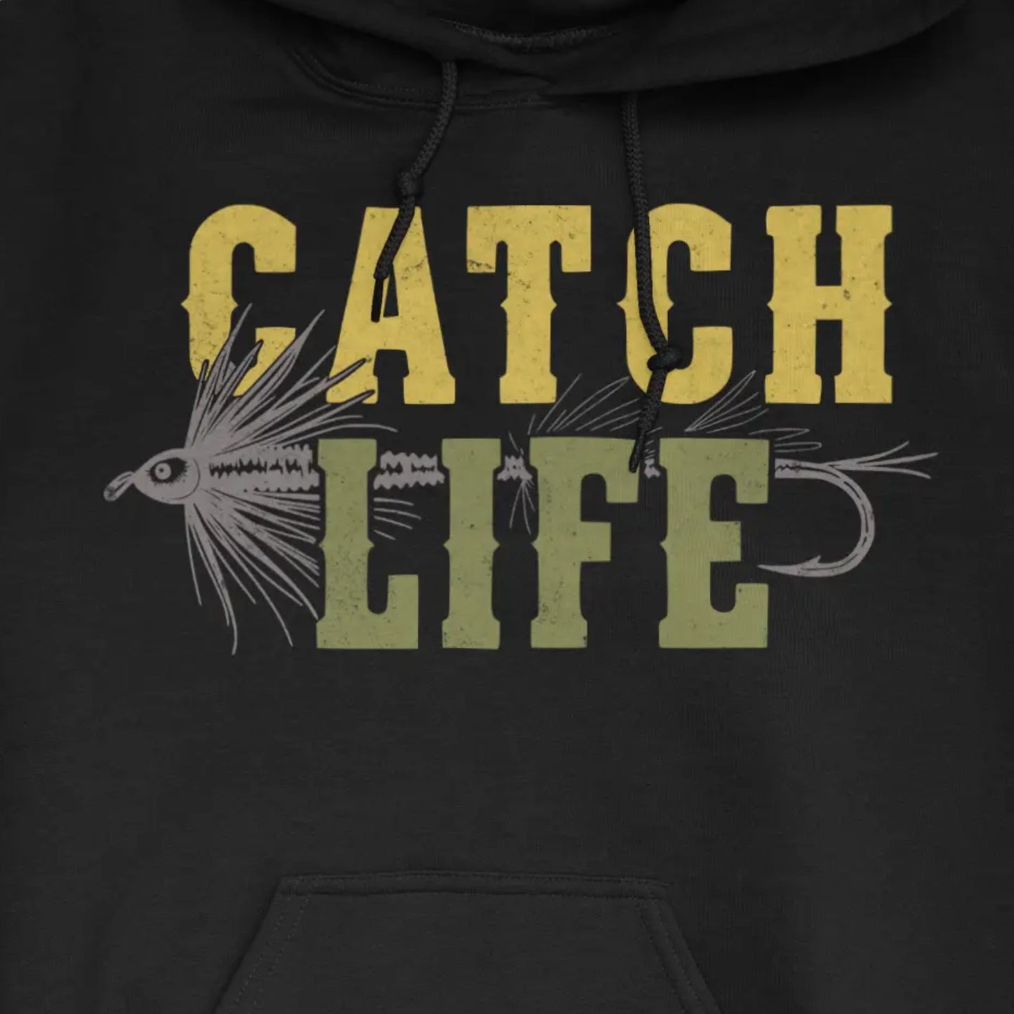 Black, Catch Life Hoodie – fish-room