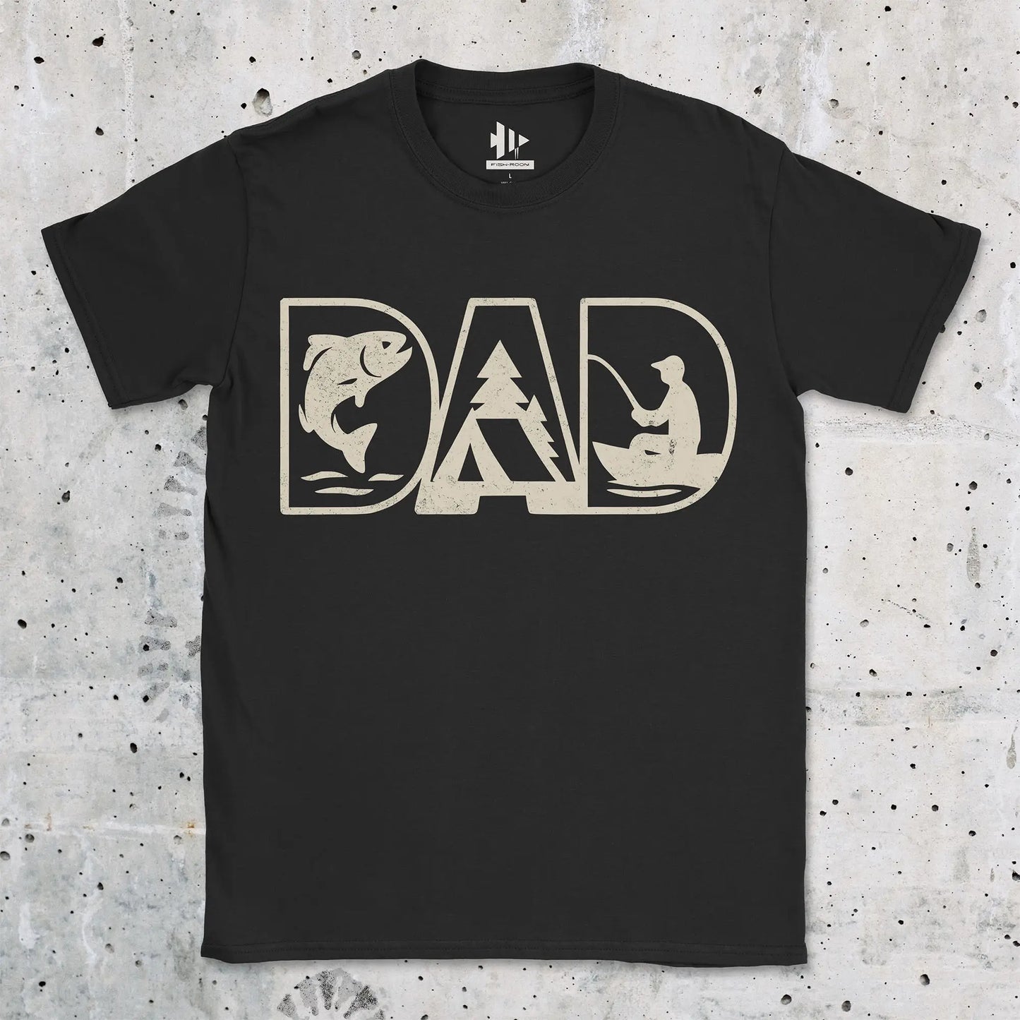 Black, Dad Tee – fish-room
