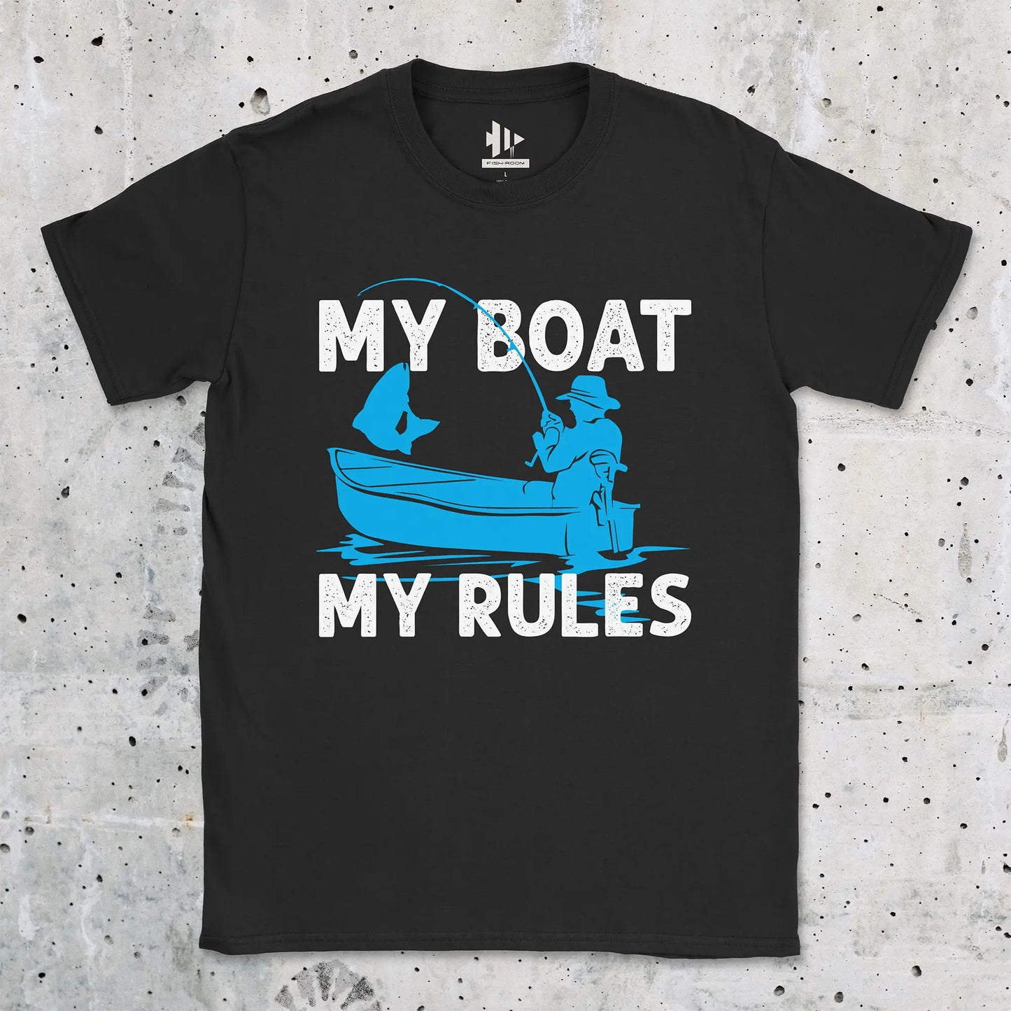 Black, My Boat My Rules Tee – fish-room