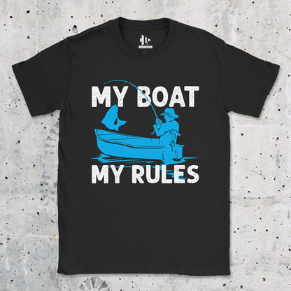 Black, My Boat My Rules Tee – fish-room