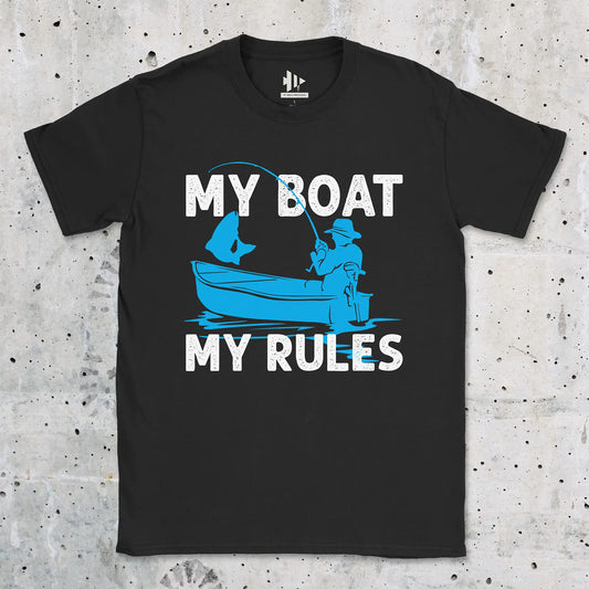 Black, My Boat My Rules Tee – fish-room
