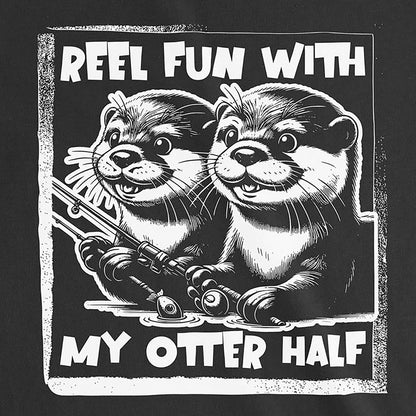 Black, Reel Fun with My Otter Half Ladies’ Tee – fish-room