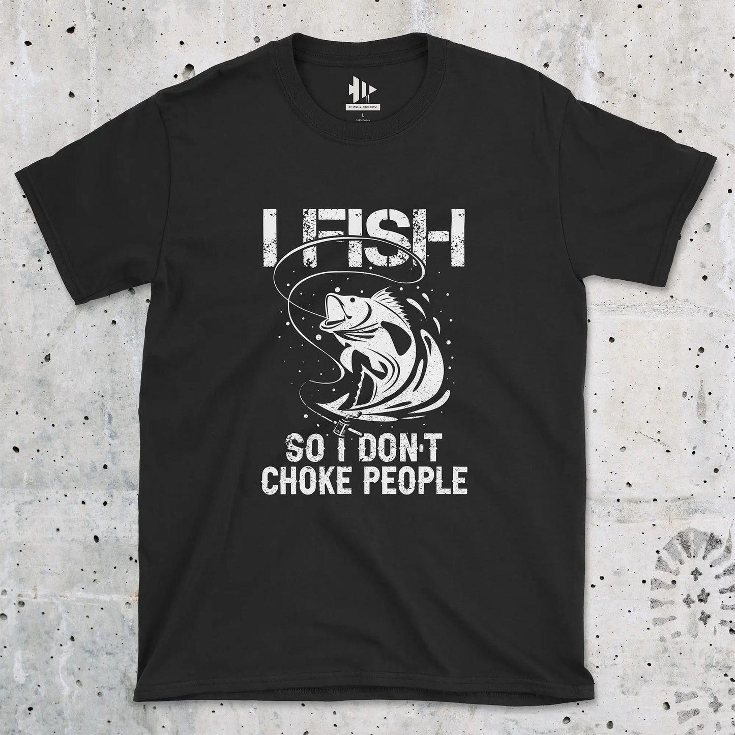 Black, Fish Not to Choke Tee – fish-room