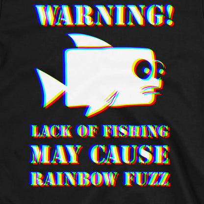 Black, Lack of Fishing May Cause Rainbow Fuzz Tee – fish-room