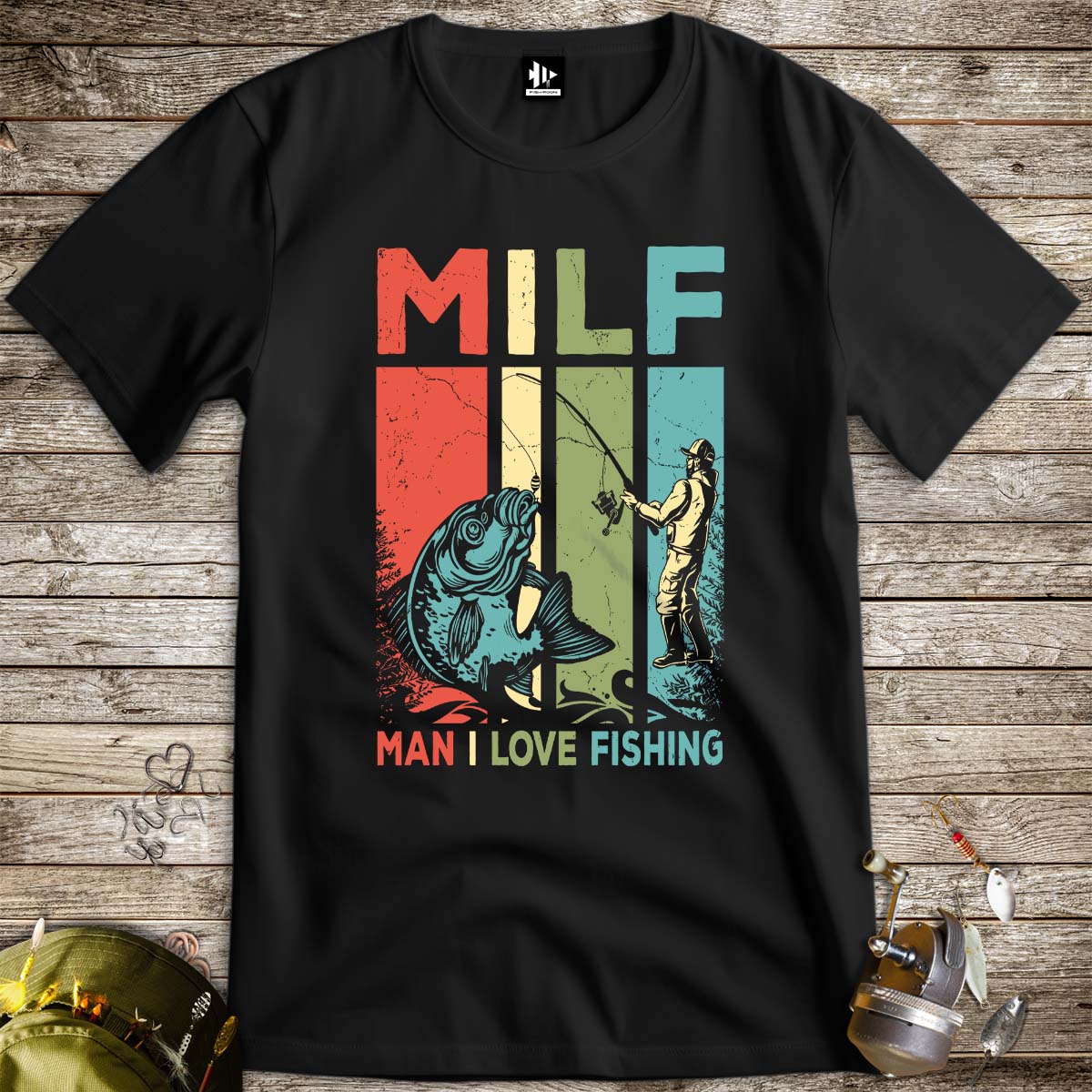 Man I Love Fishing Tee-funny fishing t shirt-FISH-ROOM LLC