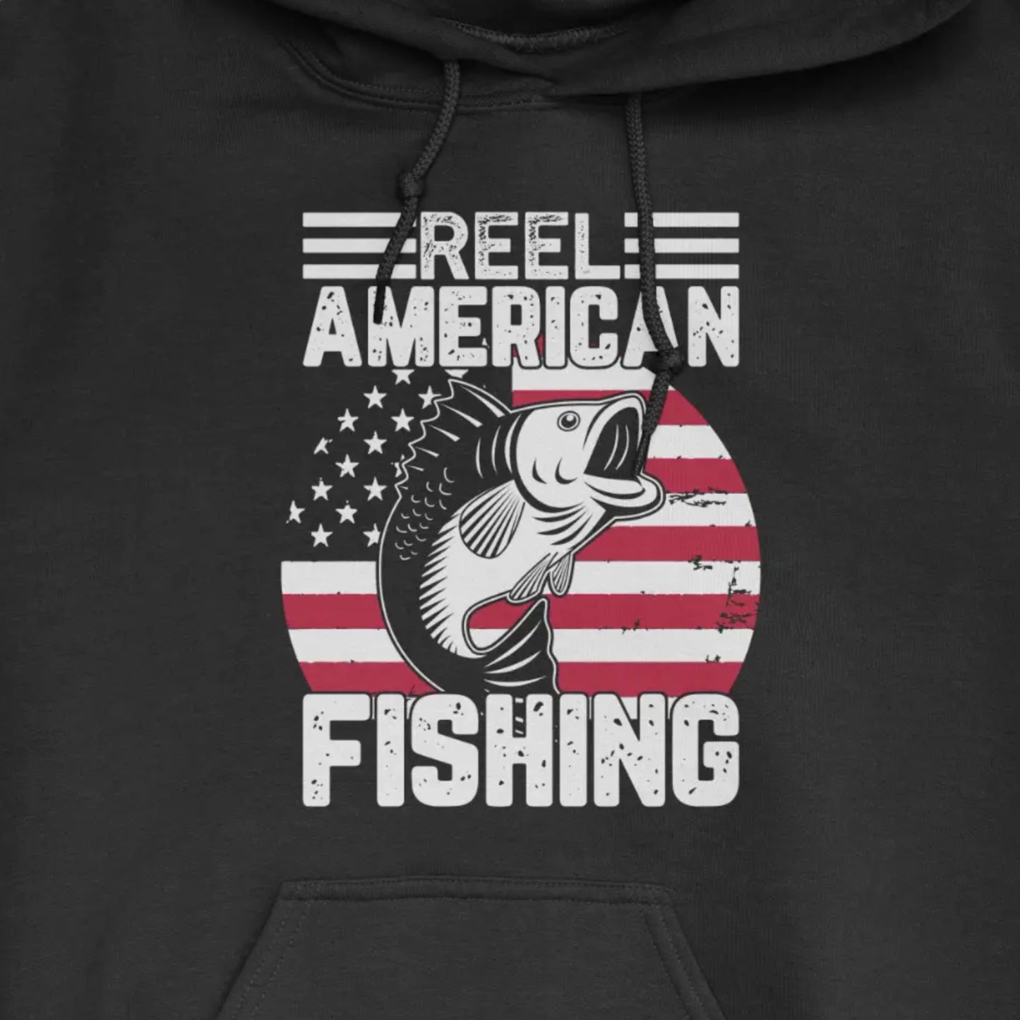 Black, Reel American Fishing Hoodie – fish-room
