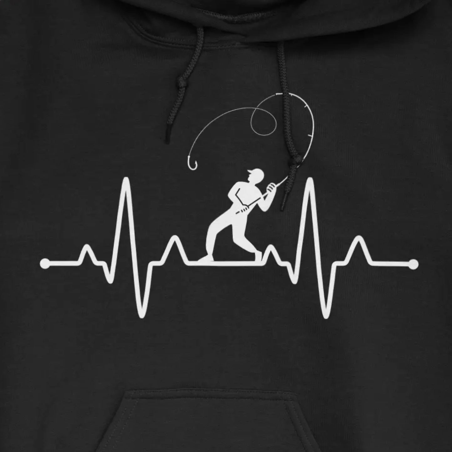 Black, Fisherman's Heart Line Hoodie – fish-room