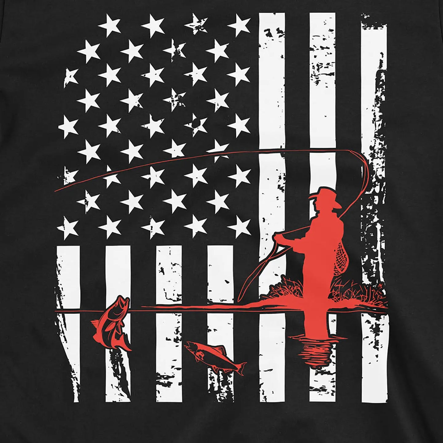 Black, Fishing USA Tee – fish-room