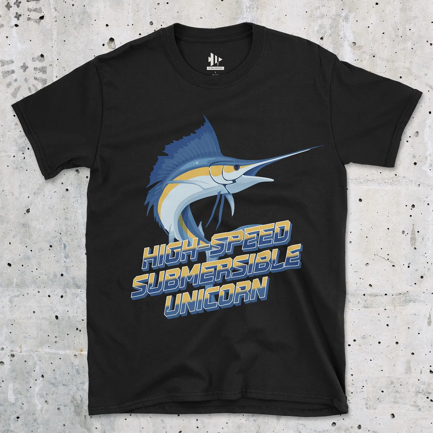 Black, High-Speed Submersible Unicorn Tee – fish-room