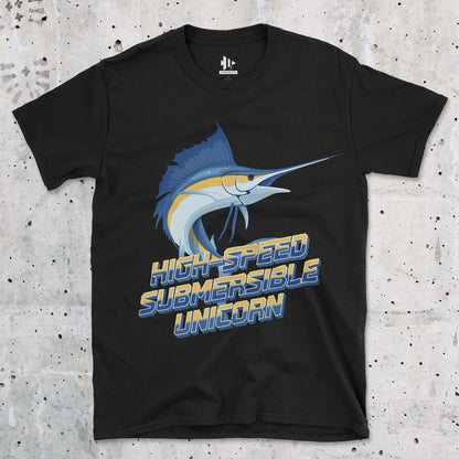 Black, High-Speed Submersible Unicorn Tee – fish-room