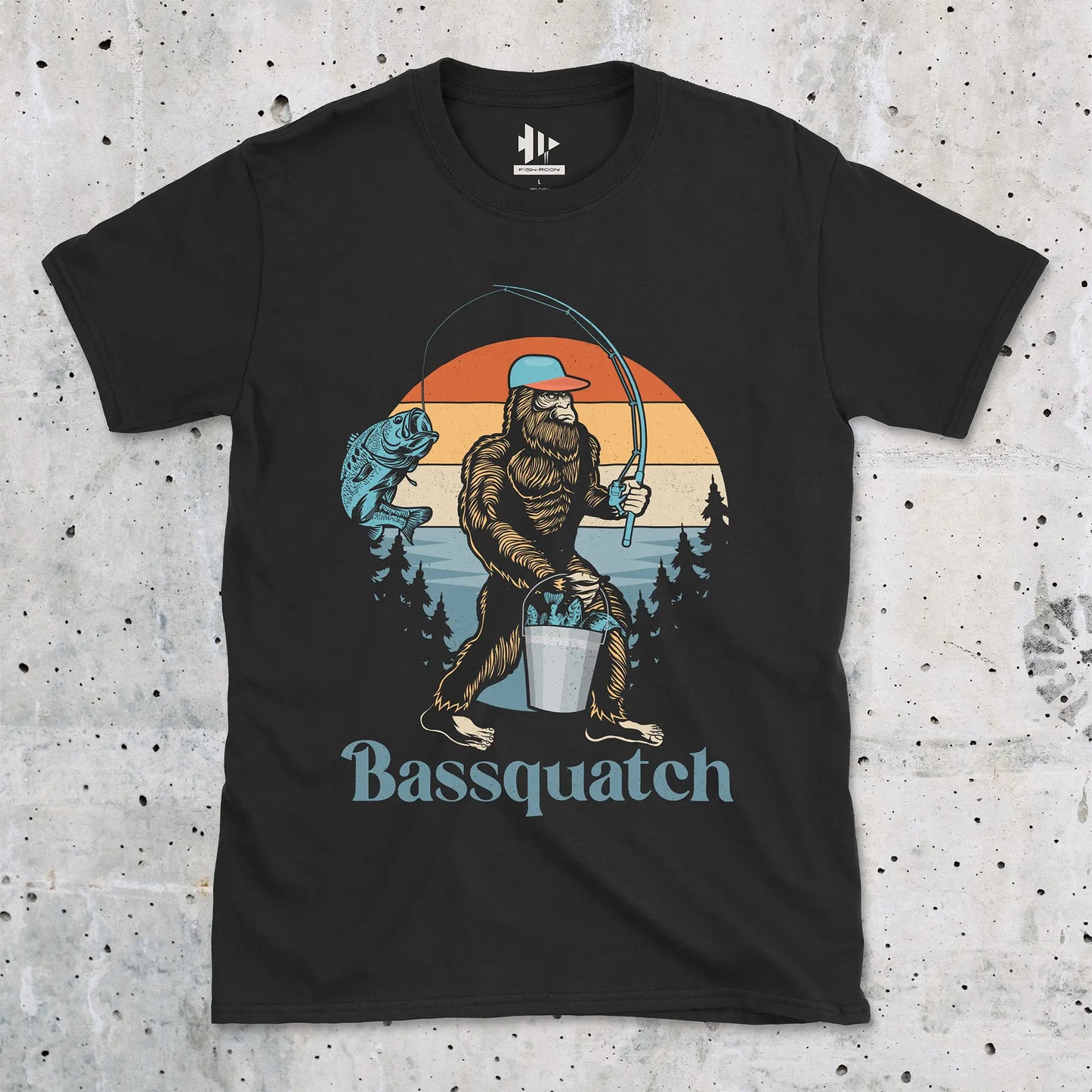 Black, Bassquatch Tee – fish-room