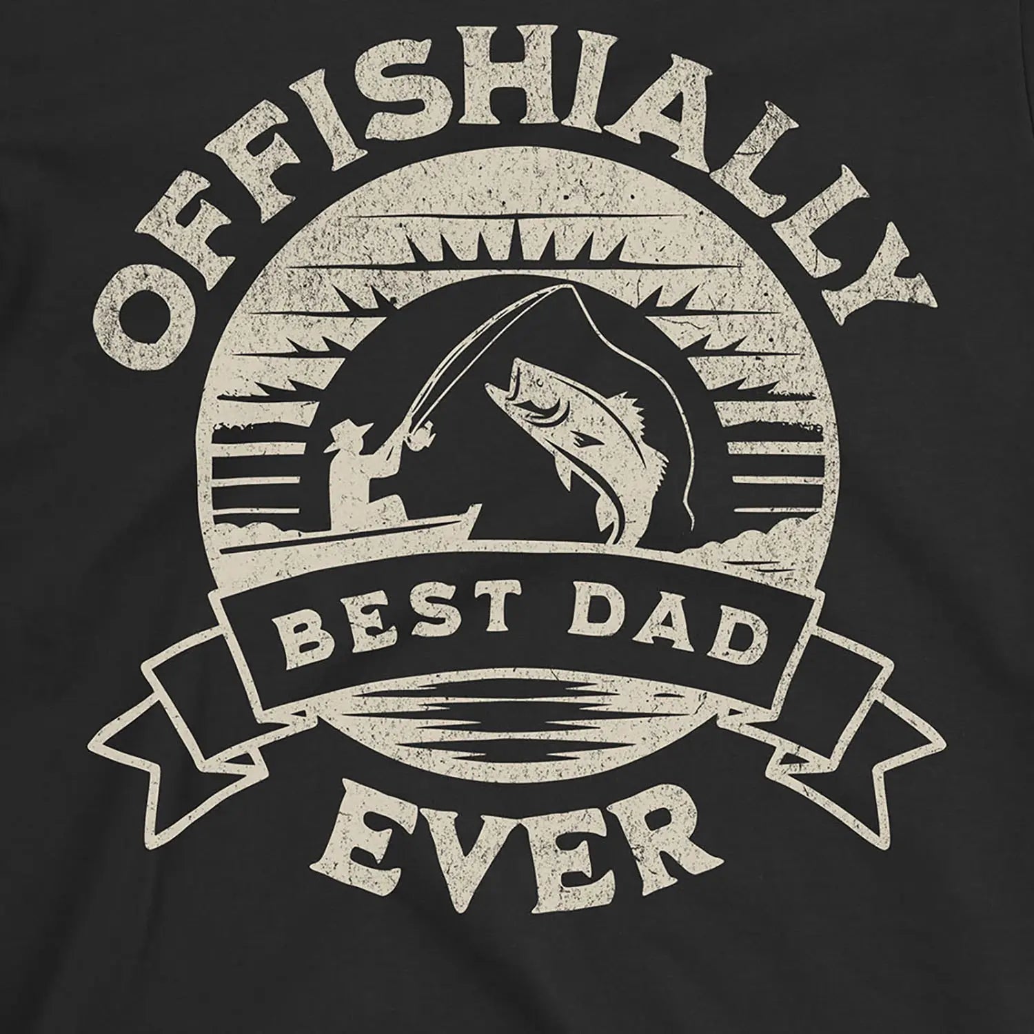 Black, Offishially Best Dad Ever Tee – fish-room