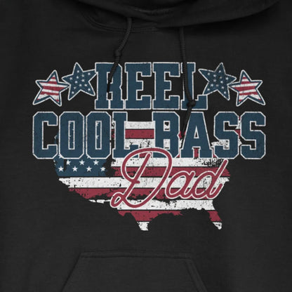 Black, Reel Cool Bass Dad Hoodie – fish-room