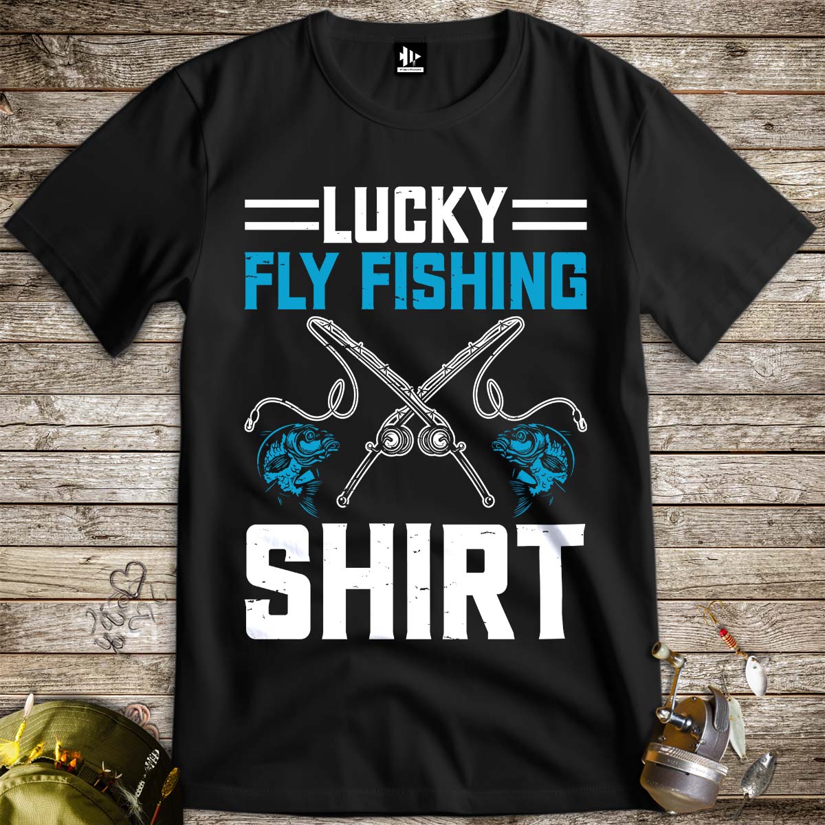 Lucky Fly Fishing Tee-funny fishing t shirt-FISH-ROOM LLC