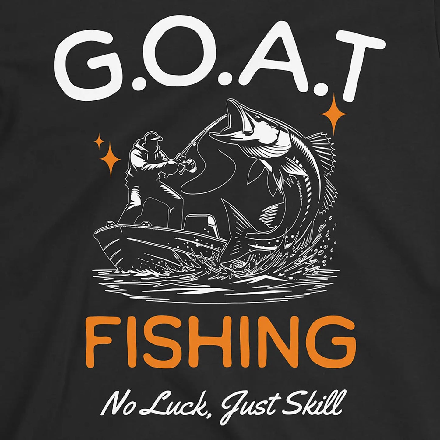 Black, GOAT Fishing Tee – fish-room