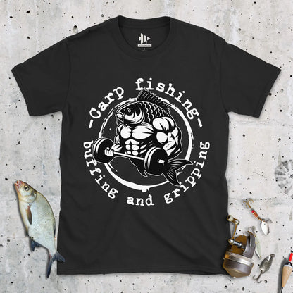 Black, Carp Fishing, Buffing and Gripping Tee – fish-room