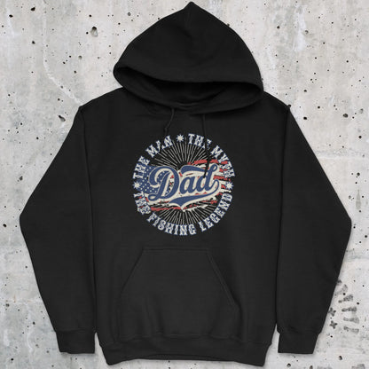 Black, Legendary Dad Fishing Hoodie – fish-room