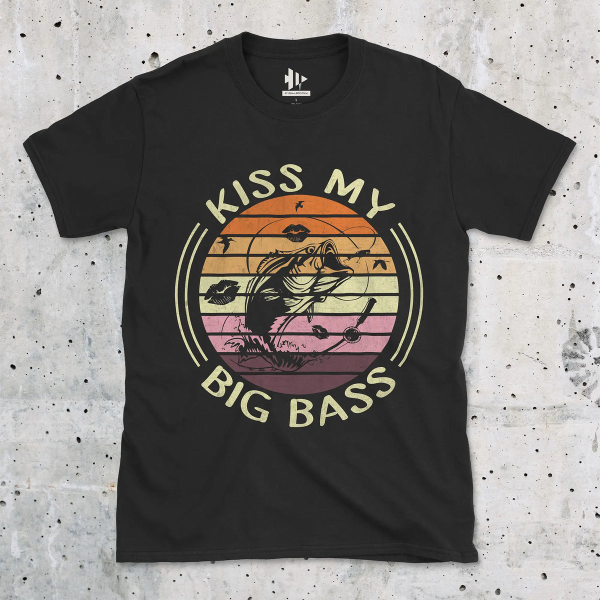 Black, Kiss My Bass Tee – fish-room