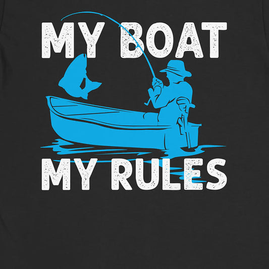 Black, My Boat My Rules Tee – fish-room