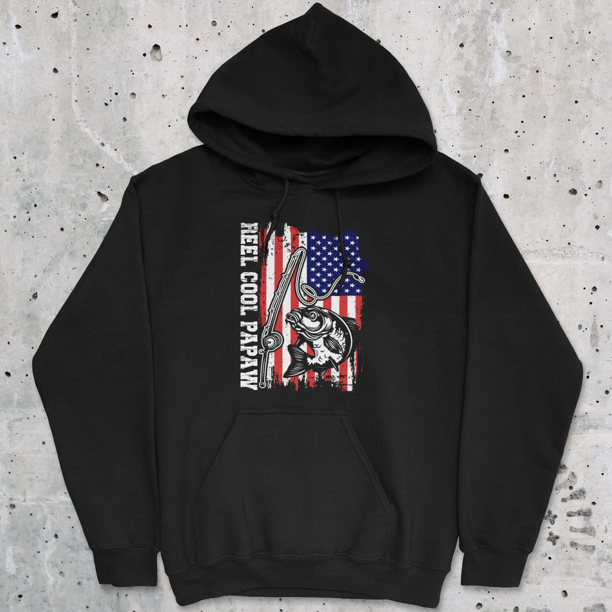 Black, Reel Cool Papaw Hoodie – fish-room