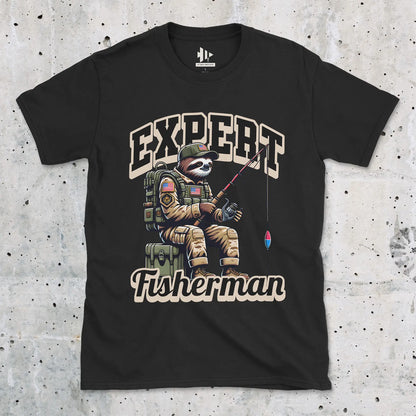 Black, Expert Fisherman Tee – fish-room