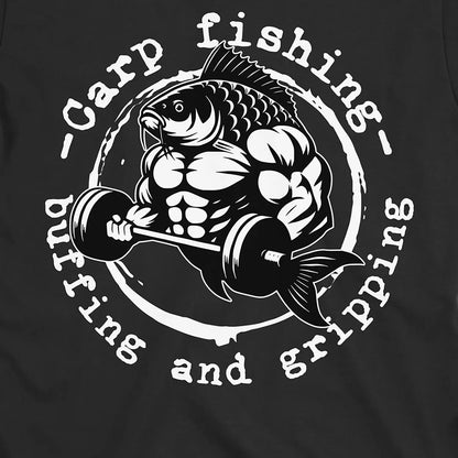 Black, Carp Fishing, Buffing and Gripping Tee – fish-room
