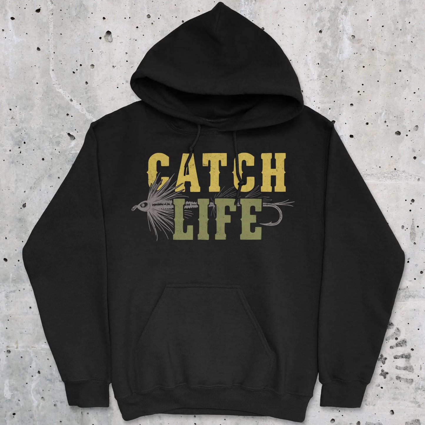 Black, Catch Life Hoodie – fish-room