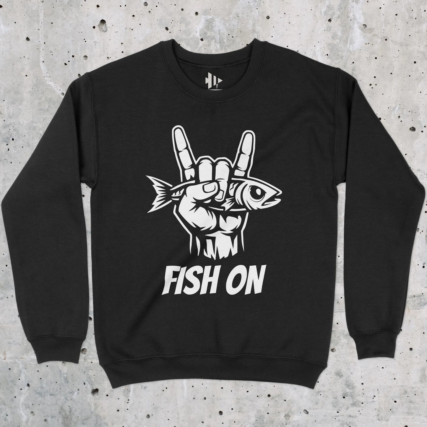 Black, Fish On Sweatshirt – fish-room