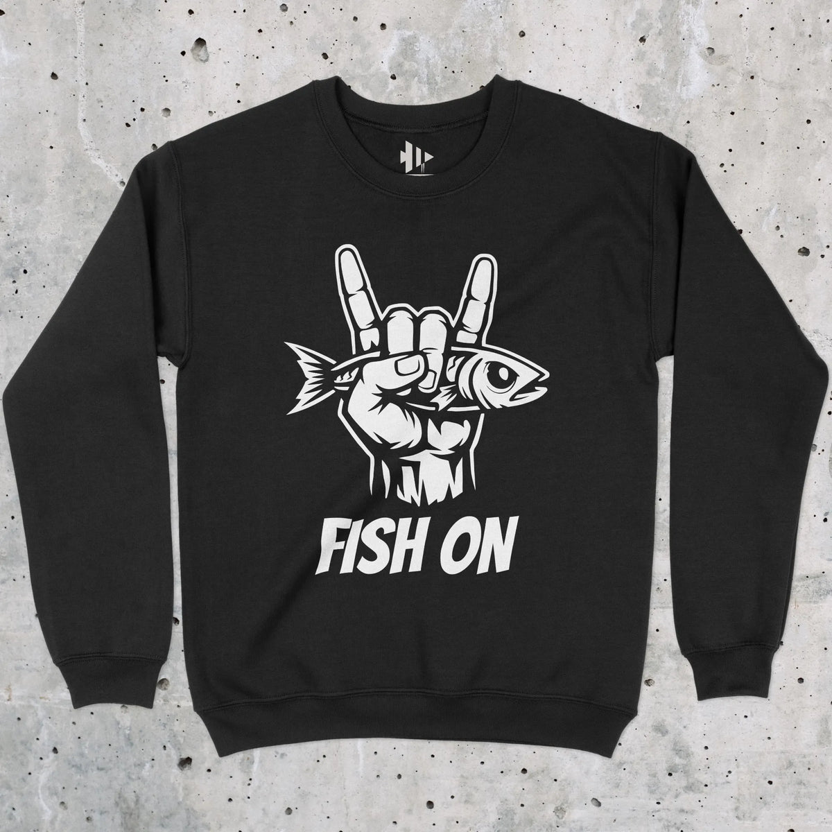 Black, Fish On Sweatshirt – fish-room