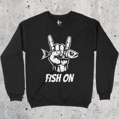 Black, Fish On Sweatshirt – fish-room