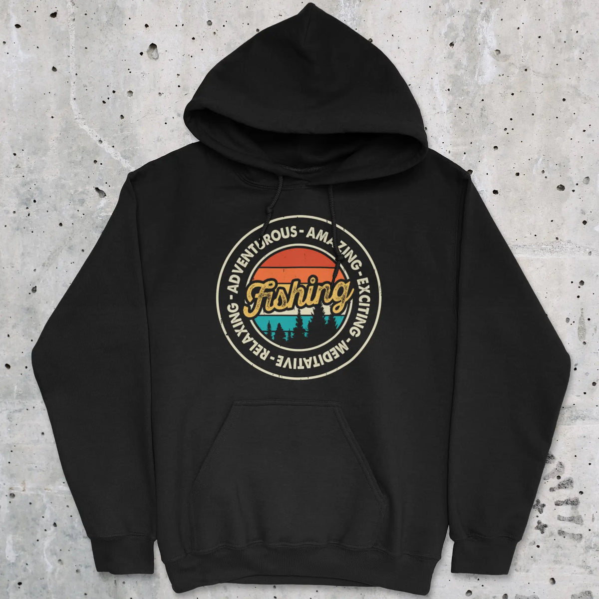 Black, Adventurous Fishing Hoodie – fish-room