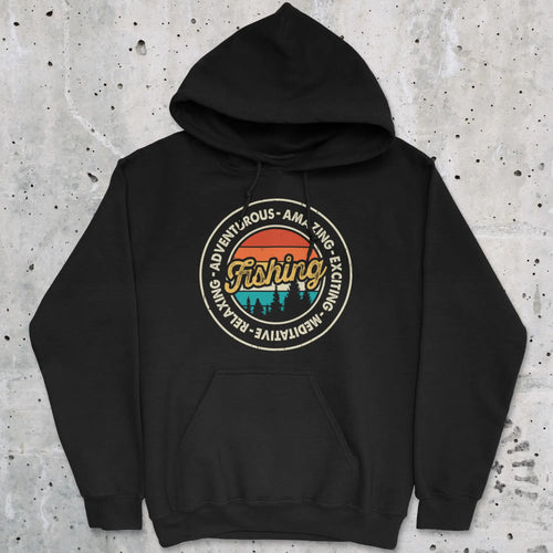 Black, Adventurous Fishing Hoodie – fish-room