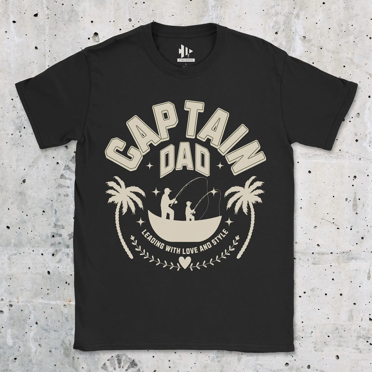 Black, Captain Dad Tee – fish-room