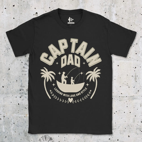 Black, Captain Dad Tee – fish-room